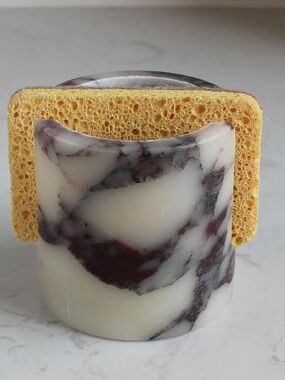 Calcutta Marble Sponge Holder Kitchen Sink Organizer Countertop Caddy Stone